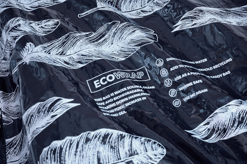 Meet Ecowrap, our very own water soluble, biodegradable mailer bag