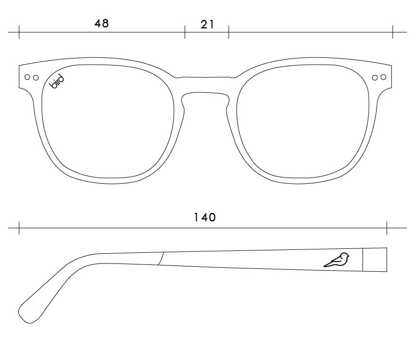 Athene glasses frame size