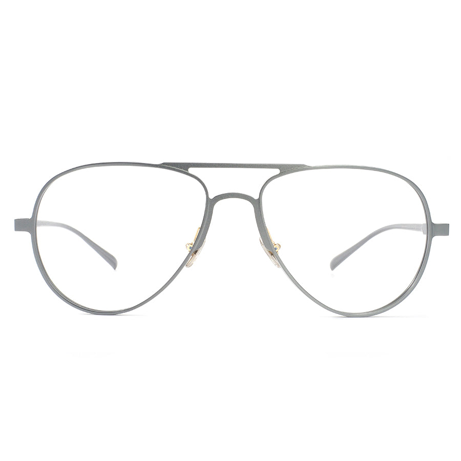 Aviator glasses with silver frame