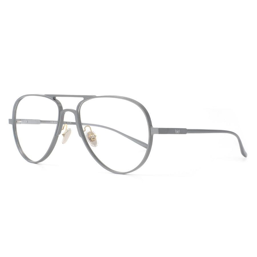Side view of Aviator glasses with silver frame