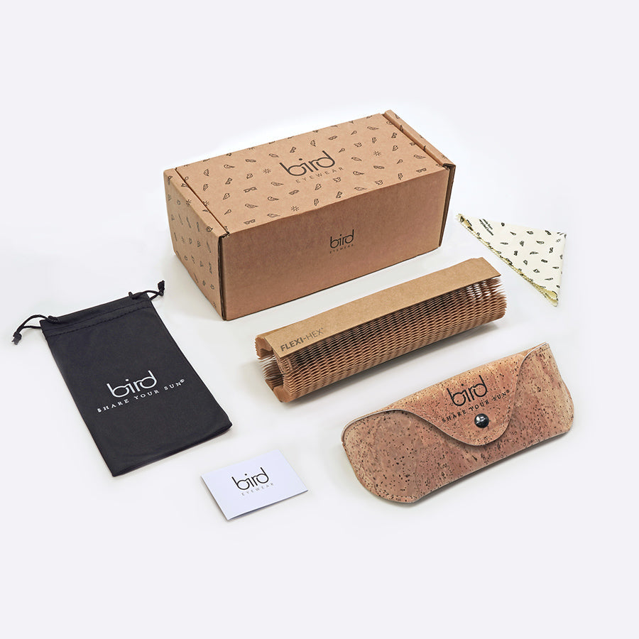 eco friendly glasses packaging and cork case 