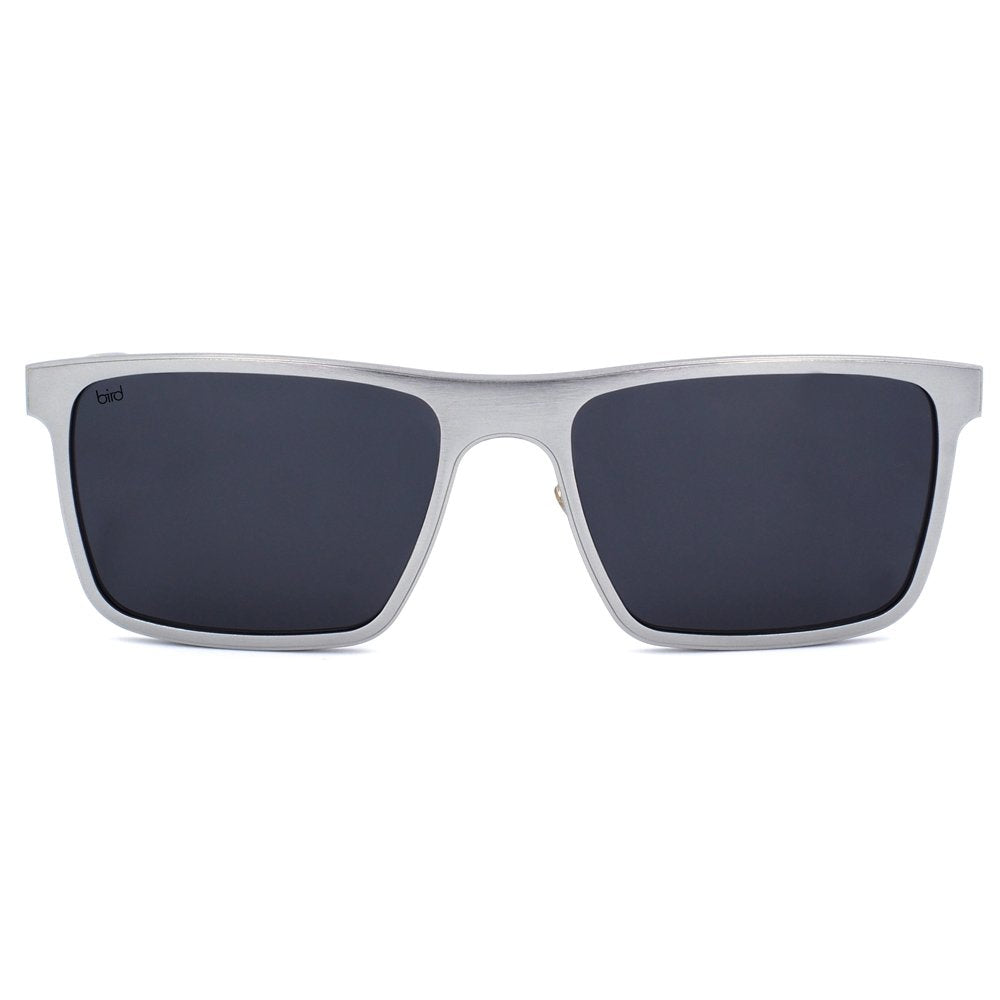 Silver metal rectangle sunglasses