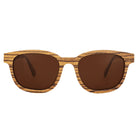 Eco conscious wooden sunglasses with brown polarised lenses